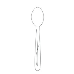 Wall Mural - Spoon on white background, vector illustration