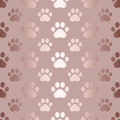Poster - pet prints seamless pattern. paw texture. cute background for pets, dog or cat. foot puppy. repeated