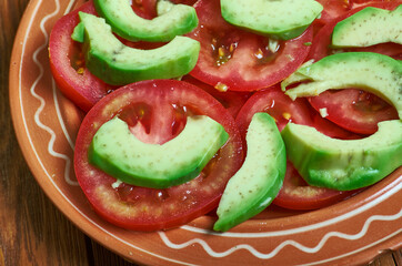 Sticker - Simple tomato salad with avocado