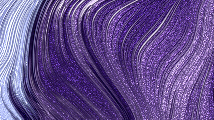 Canvas Print - Waves purple violet with luxury texture background. Abstract 3d illustration, 3d rendering.