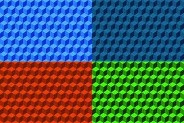 Poster - Abstract color vector background consisting of cubes and blocks. Seamless illustration with squares and hexagons.