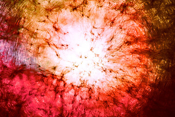Aufkleber - Beautiful abstract texture circle in red light. Background pattern for design. Macro photography view.