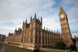 Fototapeta Big Ben - Palace of Westminster and big ben tower isolater on blue sky