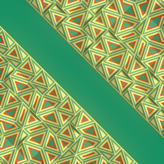 Fototapete - Modern multi colored design 3d rendering template simple geometric shapes with diagonal place for your text illustration