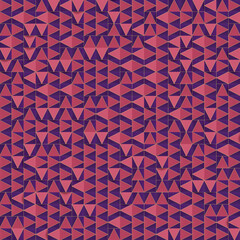 Aufkleber - Abstract pink and violet pattern of randomly arranged triangles. 3d rendering illustration. Orthographic projection