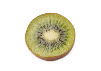 Wall Mural - Ripe kiwi fruit isolated on white background