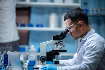 Wall Mural - scientists are inventing chemicals for medical use.