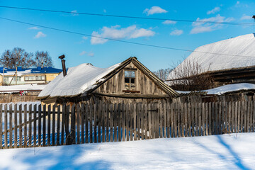 Wall Mural - old house in the Russian village