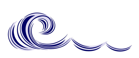 Sticker - Symbol of the big blue wave.

