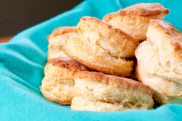 Canvas Print - delicious buttermilk biscuits, homemade