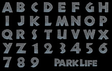 Park Life Rock Stone Alphabet - 3D Illustration