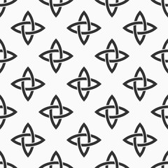 Wall Mural - abstract seamless pattern. regularly repeating geometric icons, four pointed stars. vector monochrom