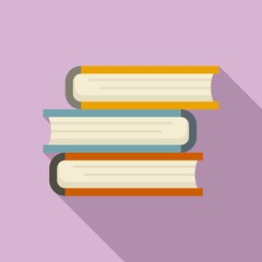 Poster - book stack icon. flat illustration of book stack vector icon for web design