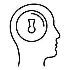 Poster - mind skills icon. outline mind skills vector icon for web design isolated on white background