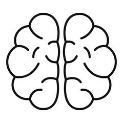 Poster - brainstorming icon. outline brainstorming vector icon for web design isolated on white background