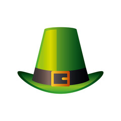 Sticker - happy st patricks day leprechaun green hat with strap