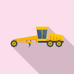 Poster - Grader machine icon. Flat illustration of grader machine vector icon for web design