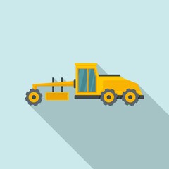 Poster - Grader machine vehicle icon. Flat illustration of grader machine vehicle vector icon for web design