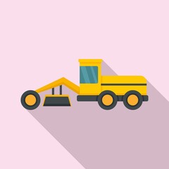 Poster - grader machine building icon. flat illustration of grader machine building vector icon for web desig