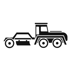 Poster - grader machine tractor icon. simple illustration of grader machine tractor vector icon for web desig