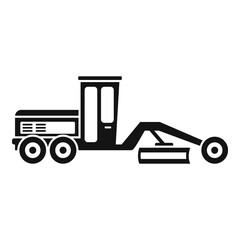 Poster - grader machine bulldozer icon. simple illustration of grader machine bulldozer vector icon for web d