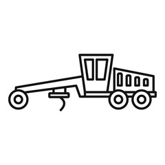Poster - grader machine icon. outline grader machine vector icon for web design isolated on white background