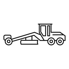 Poster - grader machine truck icon. outline grader machine truck vector icon for web design isolated on white
