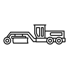 Poster - grader machine tractor icon. outline grader machine tractor vector icon for web design isolated on w