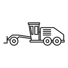 Poster - grader machine scraper icon. outline grader machine scraper vector icon for web design isolated on w