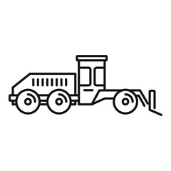 Poster - grader machine hydraulic icon. outline grader machine hydraulic vector icon for web design isolated 