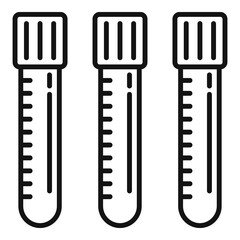 Poster - blood donation test tubes icon. outline blood donation test tubes vector icon for web design isolate