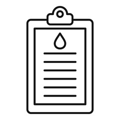 Poster - blood donation clipboard icon. outline blood donation clipboard vector icon for web design isolated 