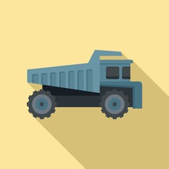 Poster - Tipper lorry icon. Flat illustration of tipper lorry vector icon for web design