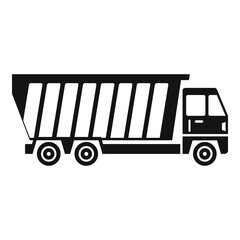 Poster - tipper construction icon. simple illustration of tipper construction vector icon for web design isol