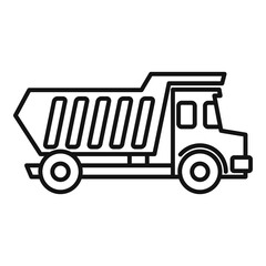 Poster - tipper vehicle icon. outline tipper vehicle vector icon for web design isolated on white background