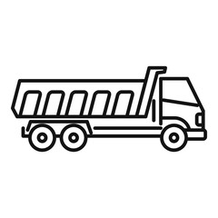 Poster - tipper huge icon. outline tipper huge vector icon for web design isolated on white background