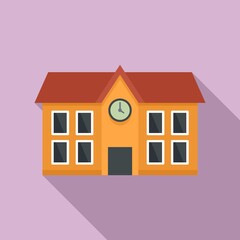 Poster - school building icon. flat illustration of school building vector icon for web design
