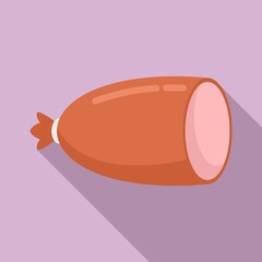 Sticker - Milk sausage icon. Flat illustration of milk sausage vector icon for web design