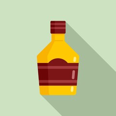 Sticker - Bartender bottle drink icon. Flat illustration of bartender bottle drink vector icon for web design