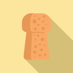 Poster - Bottle cork icon. Flat illustration of bottle cork vector icon for web design