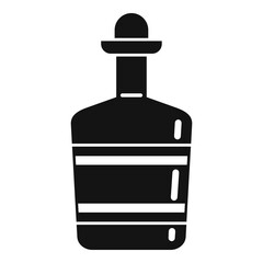 Sticker - Bartender tequila bottle icon. Simple illustration of bartender tequila bottle vector icon for web design isolated on white background