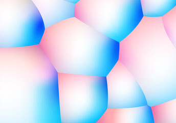 Poster - Abstract background with pearlescent soft bubbles balls