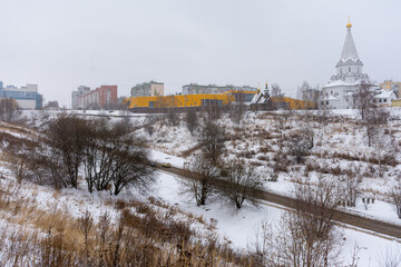 Wall Mural - The church in honor of the Holy Equal-to-the-Apostles Princess Olga in Nizhny Novgorod in winter