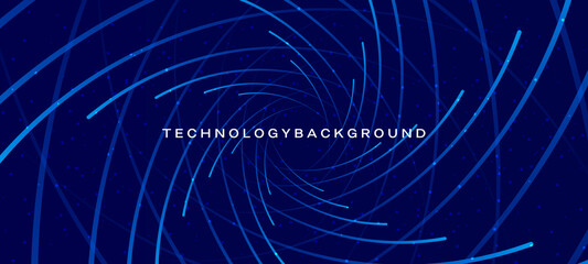 Aufkleber - Abstract futuristic technology background . 3d rendering vector illustration .  