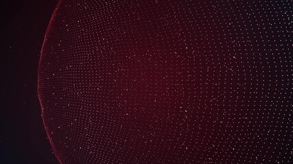 Poster - Abstract Technology Waving Field Fx With Lens Background Loop/ 4k animation of an abstract fractal background with glowing mesh lines and lens flare flickering and seamless looping
