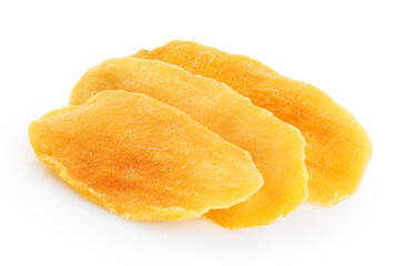 Wall Mural - Dried mango isolated on white background.