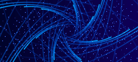Poster - Abstract background with stars .  Blue abstract futuristic digital  technology background .