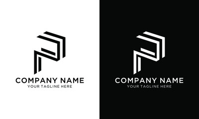 Aufkleber - Modern elegant creative P Logo Design and template. PP icon initial Based Monogram and Letters in vector.
