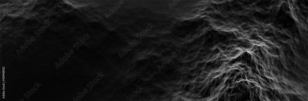 Black low poly background. 3d vector illustration - obrazy, fototapety, plakaty 