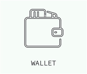 Poster - wallet icon vector